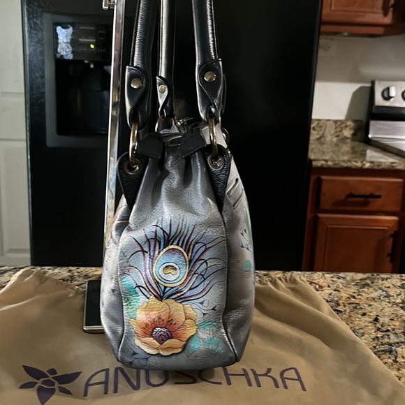 Anuschka hand painted 100% too grain leather satchel - Picture 4 of 9